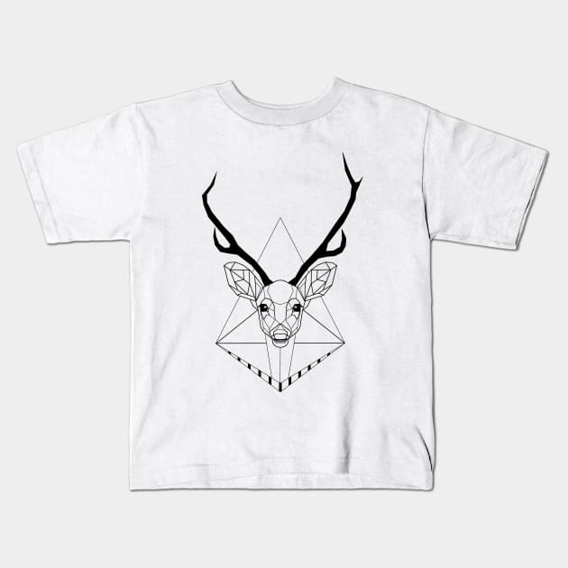 ABSTRACT GEOMETRIC DEER Kids T-Shirt by GloriaSanchez